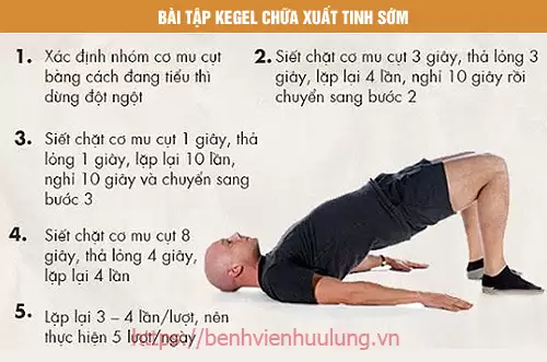 Luyện các bài tập Kegel là cách điều trị xuất tinh sớm tại nhà mà không cần dùng thuốc